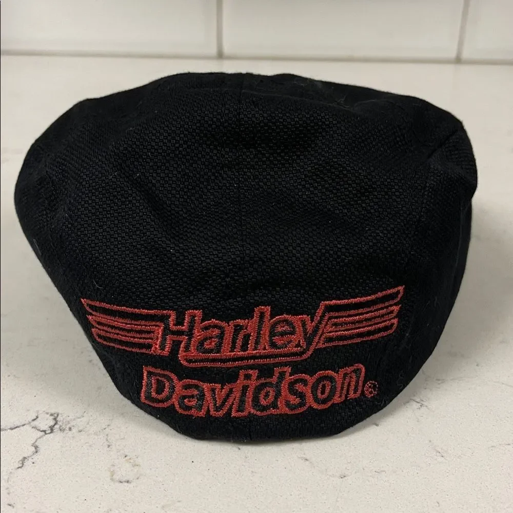 Harley-Davidson Men’s Cotton Ivy Cap News Boy Hat Black Biker Motorcycle Small